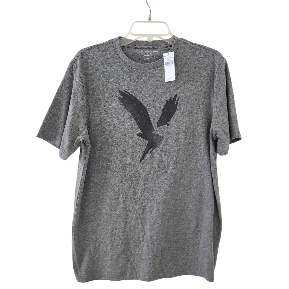 New American Eagle Outfitters Gray Bird Graphic Tee Medium Super Soft Tee